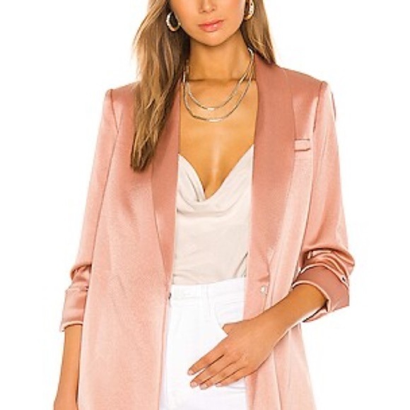 Alice + Olivia Pink Blazer with Tailored Fit and Notched Lapels SZ Small petite - Picture 1 of 6
